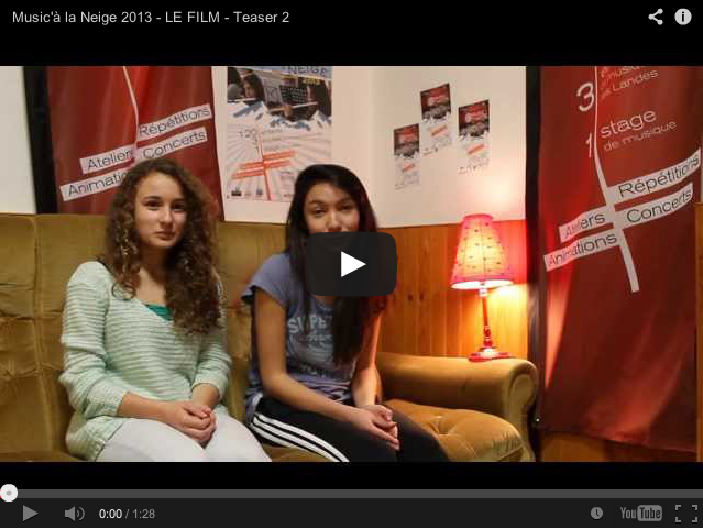 Teaser de film Music à la Neige 2013